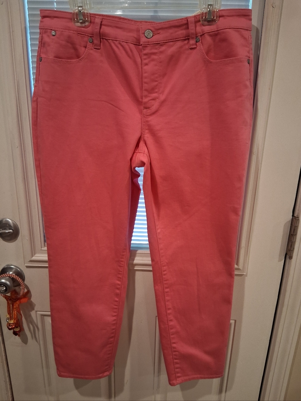 Talbots Coral-Red Denim Pants